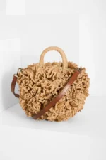 Sac boule en raphia