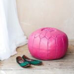 Pouf Artisanal Marocain en Cuir