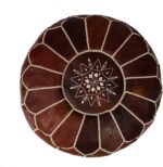 Pouf Artisanal Marocain en Cuir
