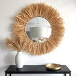 MIRROIR EN RAFFIA