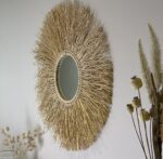 MIRROIR EN RAFFIA
