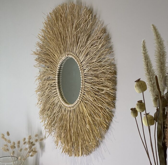 MIRROIR EN RAFFIA – Image 1
