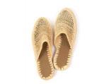 Sandale en maille de raffia naturel