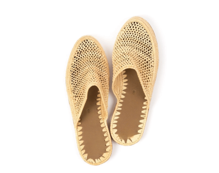 Sandale en maille de raffia naturel – Image 1