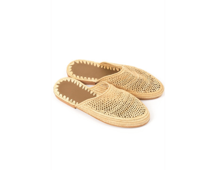 Sandale en maille de raffia naturel – Image 3