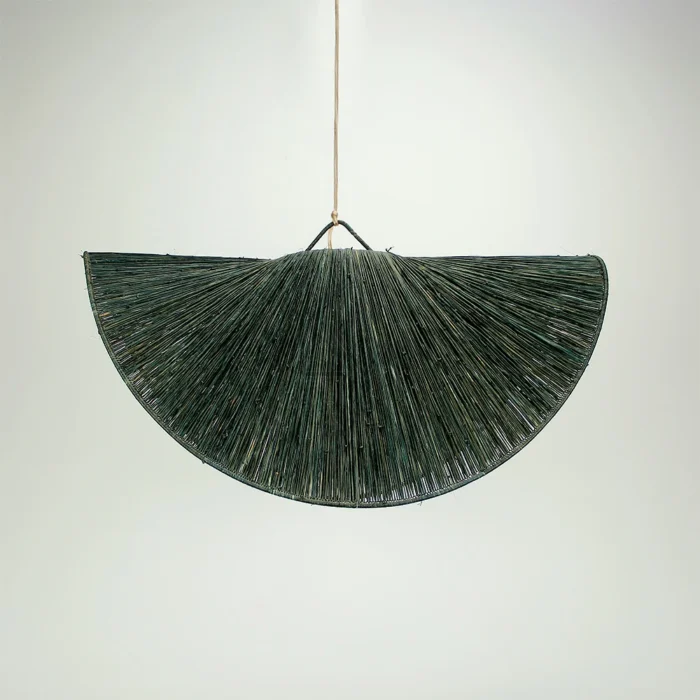 Lampe suspendue en raffia en forme de parasol – Image 2