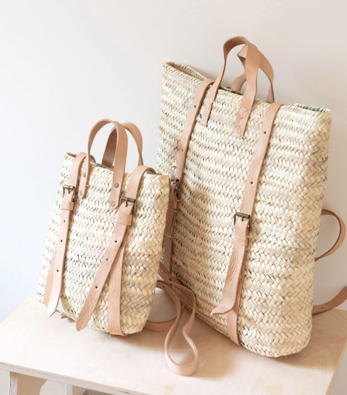 Sac à dos en paille marocain deux sangles - Grand modèle – Image 1