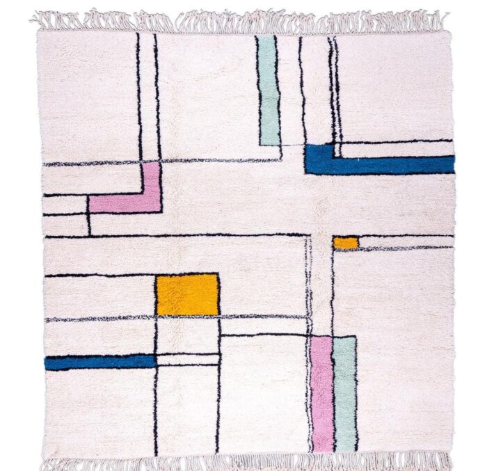 Tapis Beni Ourain  personnalisés du Maroc moderne coloré – Image 1
