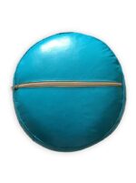 Pouf en cuir véritable décoratif artisanat Marrakech – Image 3