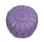 Pouf en cuir véritable décoratif artisanat Marrakech