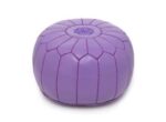 Pouf en cuir véritable décoratif artisanat Marrakech