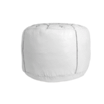 Pouf en cuir véritable décoratif artisanat Marrakech – Image 3